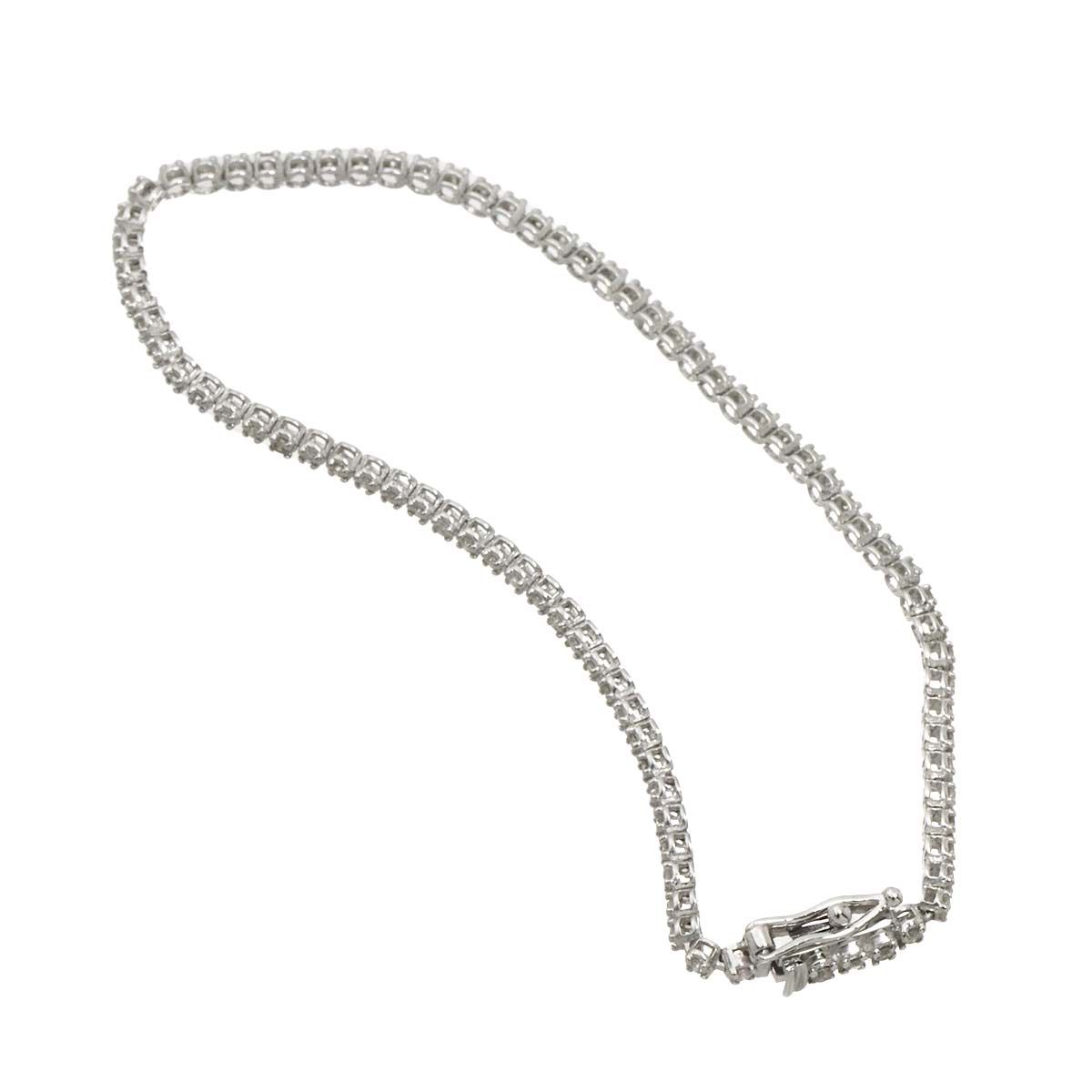 Diamond 1.00ct Bracelet 18K K18 WG White Gold 750