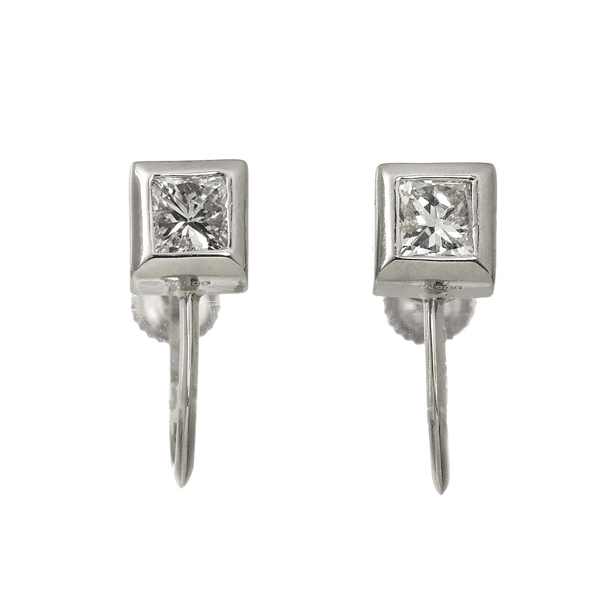 Diamond 0.33ct/0.33ct Earrings Clip on Platinum