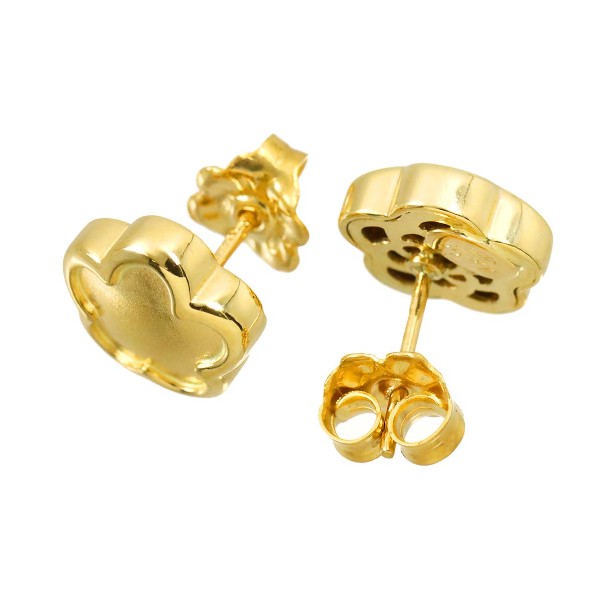 Earrings Pierced 18K K18 YG Yellow Gold 750