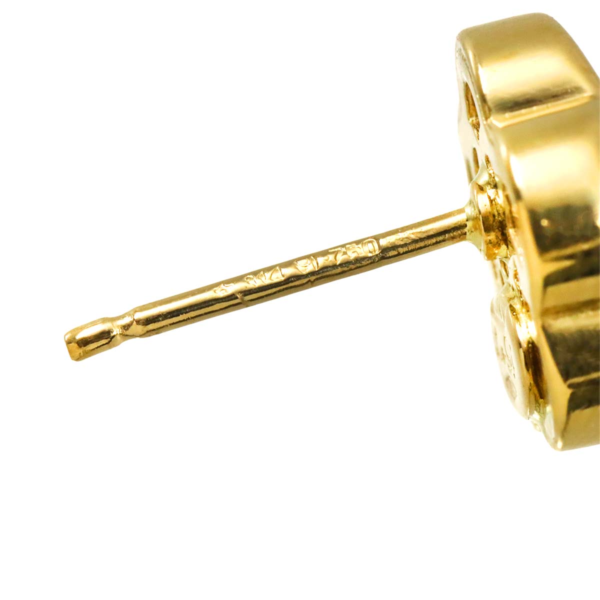 Earrings Pierced 18K K18 YG Yellow Gold 750