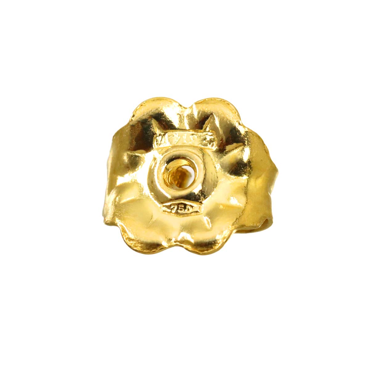 Earrings Pierced 18K K18 YG Yellow Gold 750