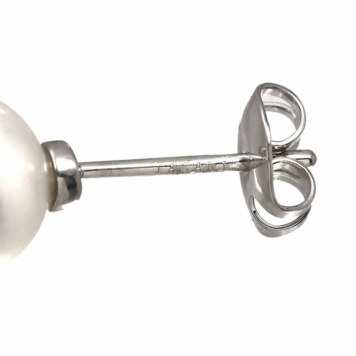 Akoya Pearl Diamond 0.07ct/0.07ct Earrings Pierced 18K WG 750