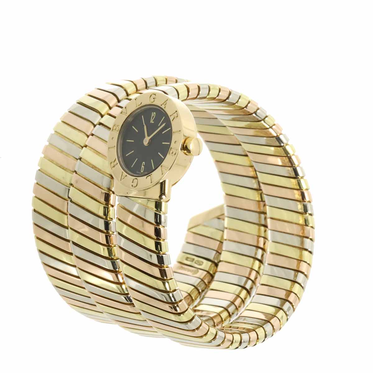 BVLGARIBVLGARI Tubogas BB191T Quartz K18YG K18WG K18PG Watch