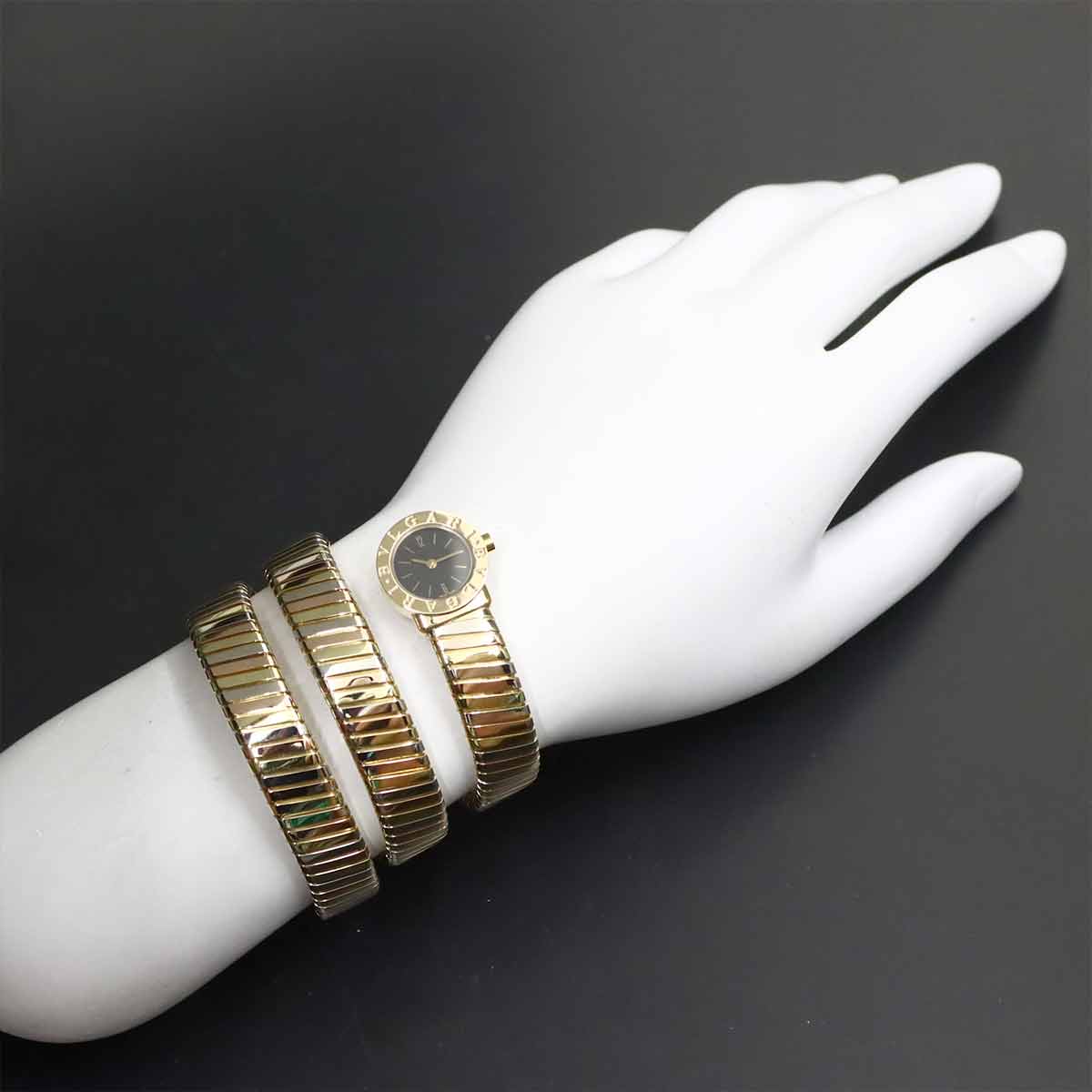 BVLGARIBVLGARI Tubogas BB191T Quartz K18YG K18WG K18PG Watch