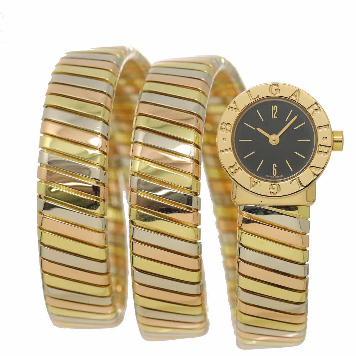 BVLGARIBVLGARI Tubogas BB191T Quartz K18YG K18WG K18PG Watch