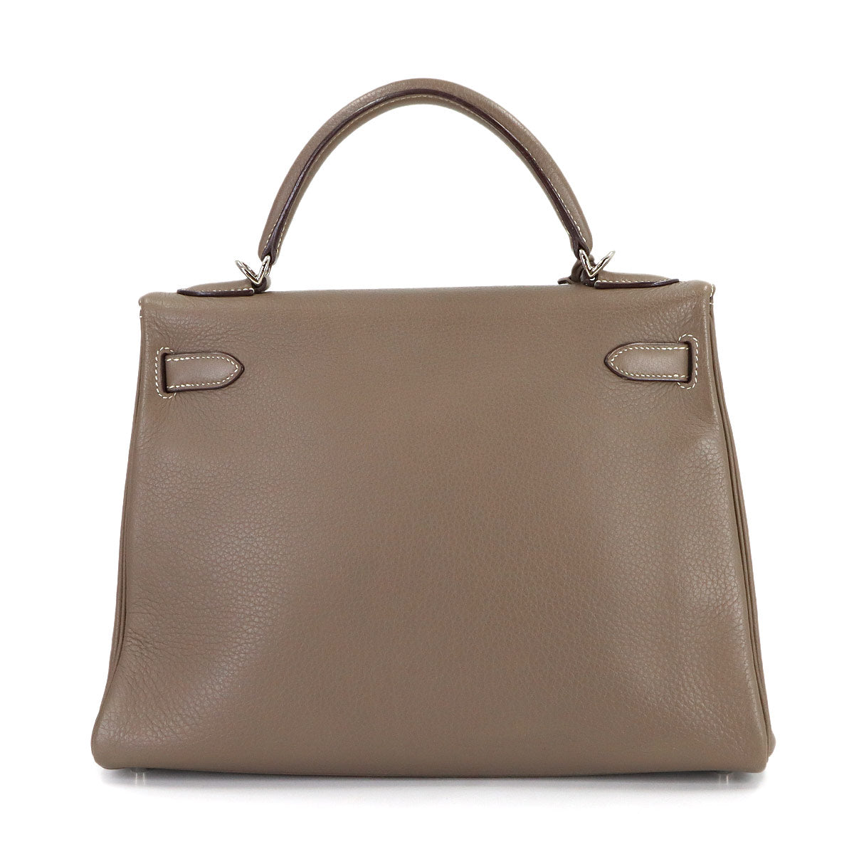Kelly 32 Taurillon Clemence Etoupe 2way Hand Shoulder Bag