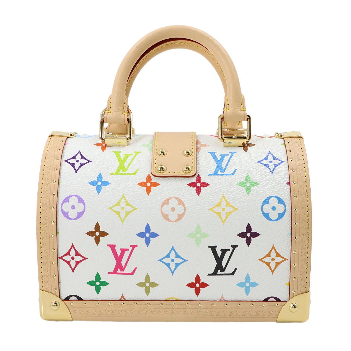 LV x TM Monogram Multicolor Speedy Trunk 20 Blanc M27833