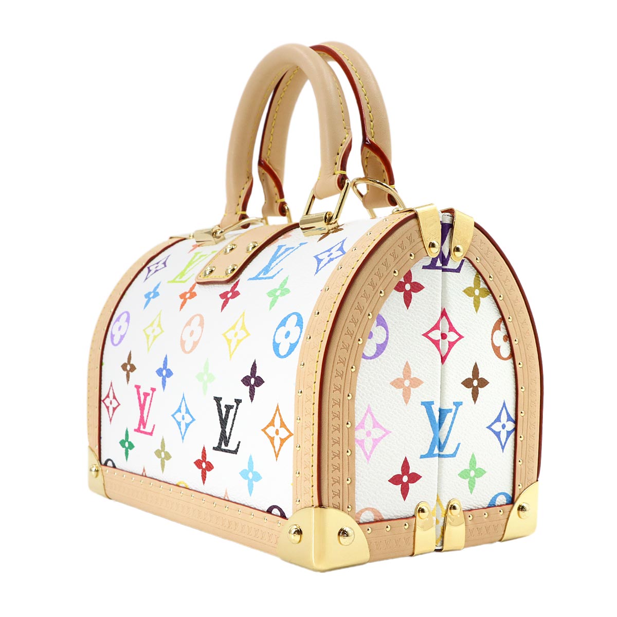 LV x TM Monogram Multicolor Speedy Trunk 20 Blanc M27833