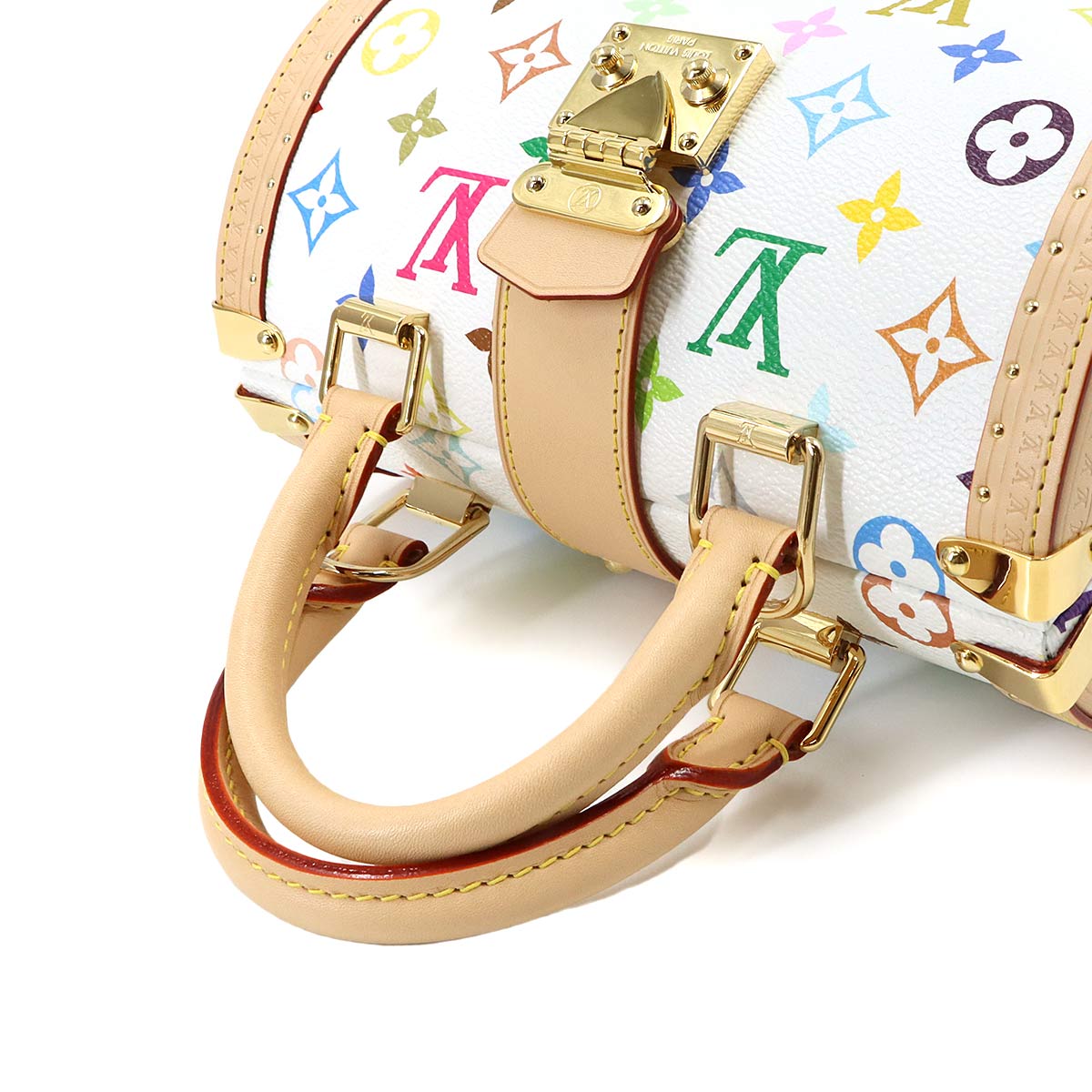 LV x TM Monogram Multicolor Speedy Trunk 20 Blanc M27833