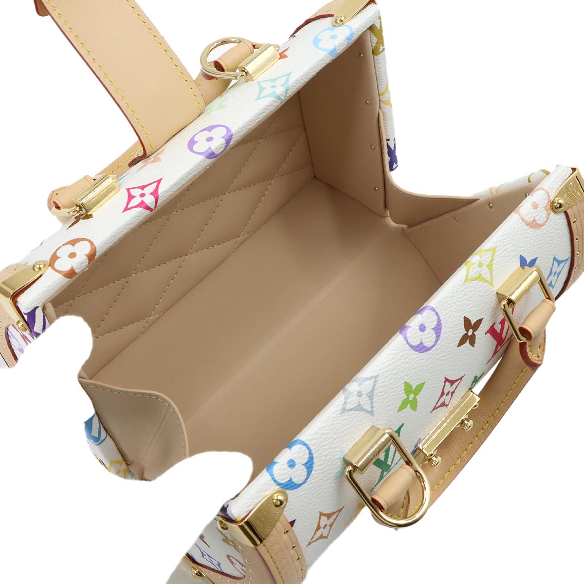 LV x TM Monogram Multicolor Speedy Trunk 20 Blanc M27833