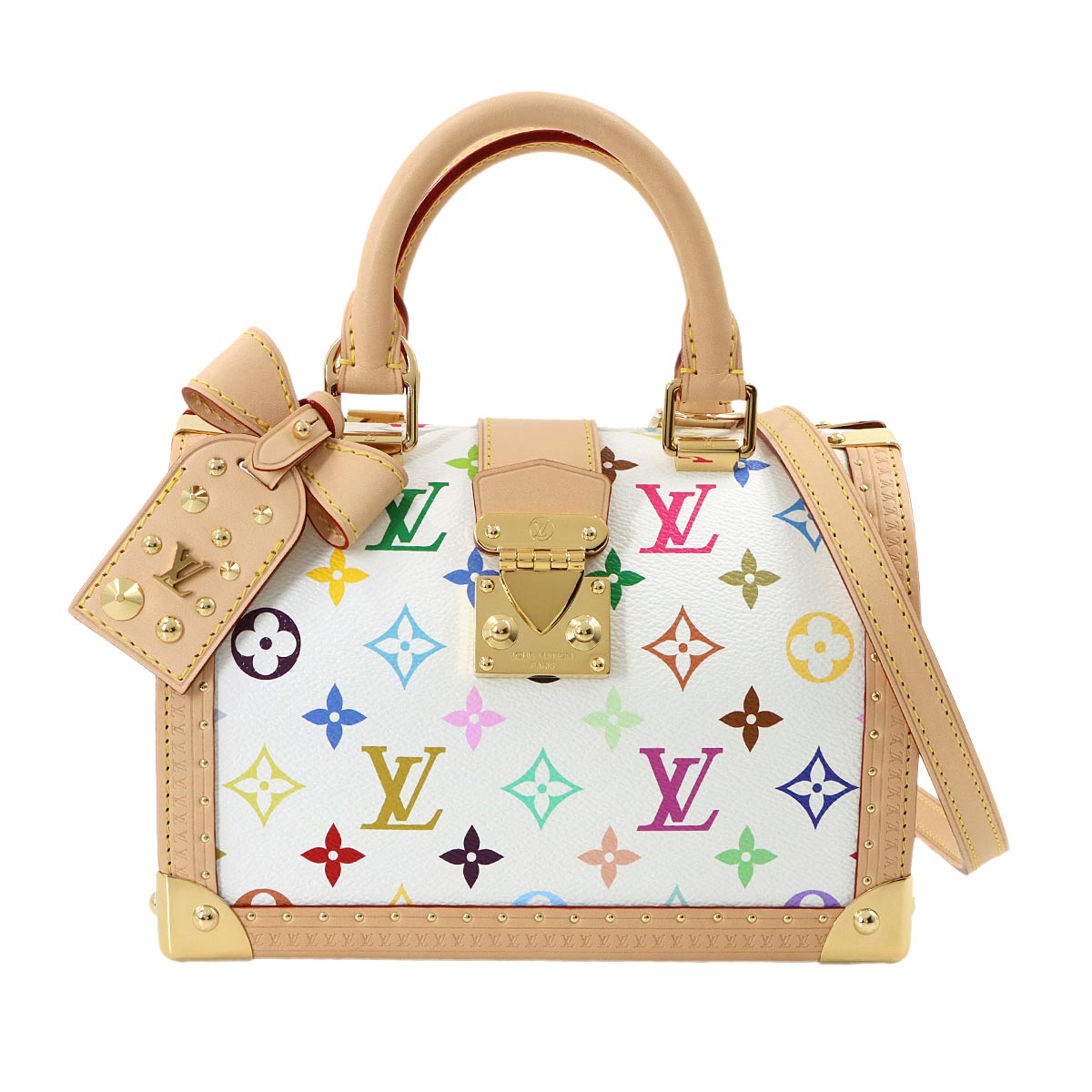 LV x TM Monogram Multicolor Speedy Trunk 20 Blanc M27833