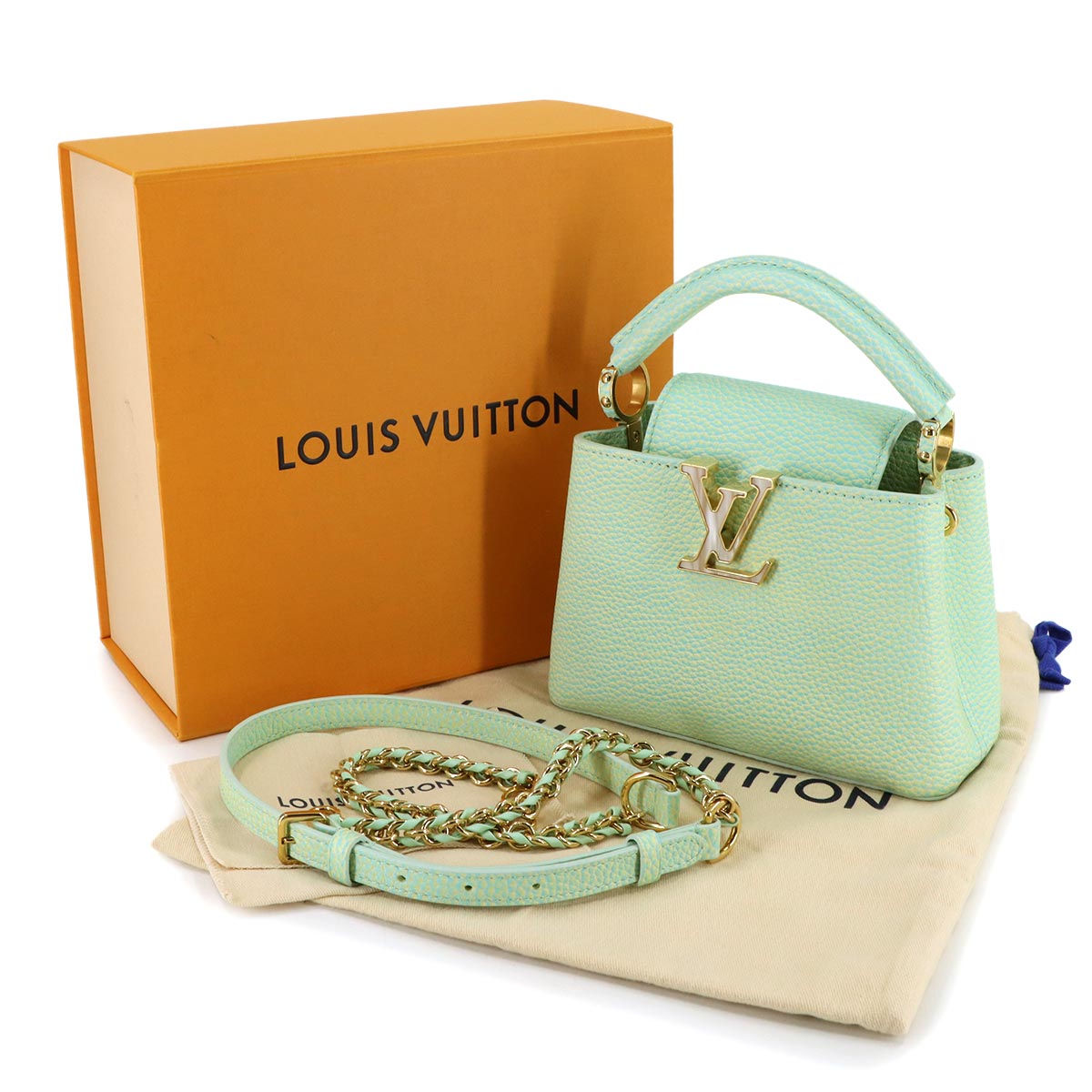 Capucines MINI Hand Shoulder Bag Leather Green M59850