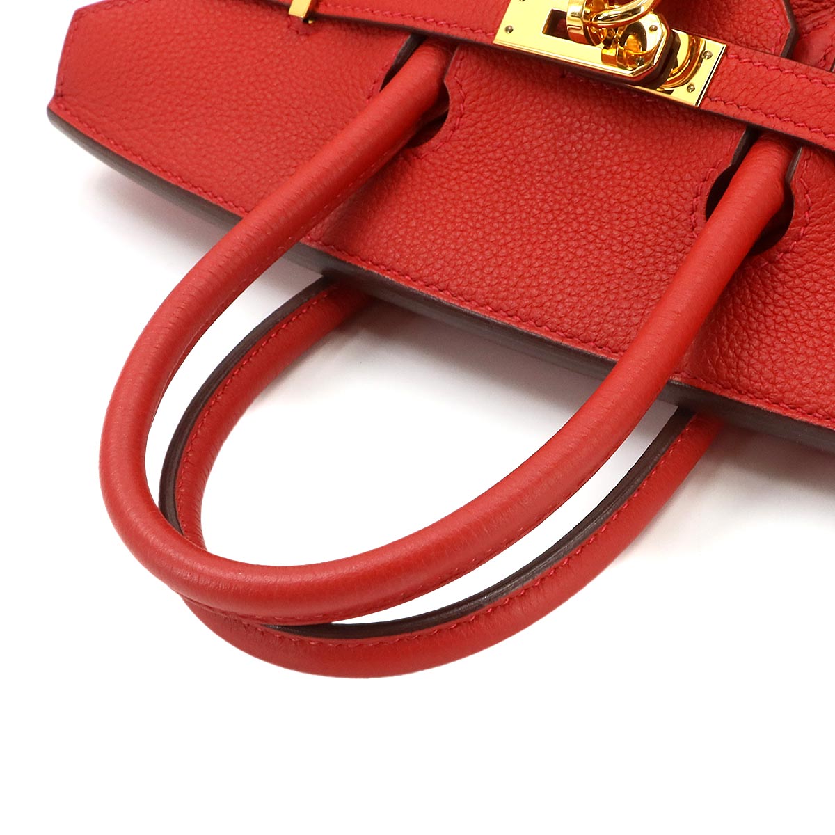 Birkin 25 Togo Leather Geranium Hand Bag Purse