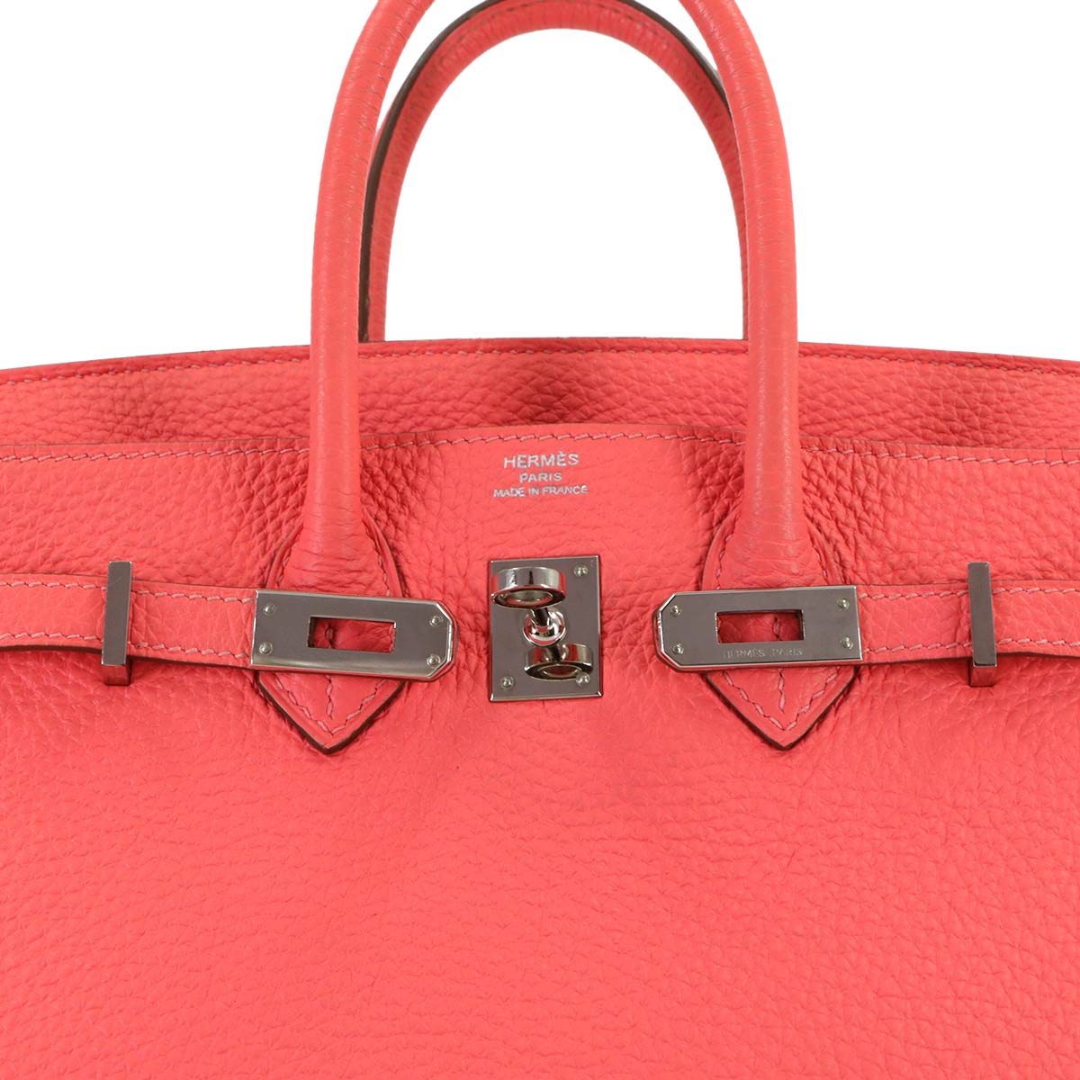 Birkin 25 Togo Leather Rose Lipstick Hand Bag Purse
