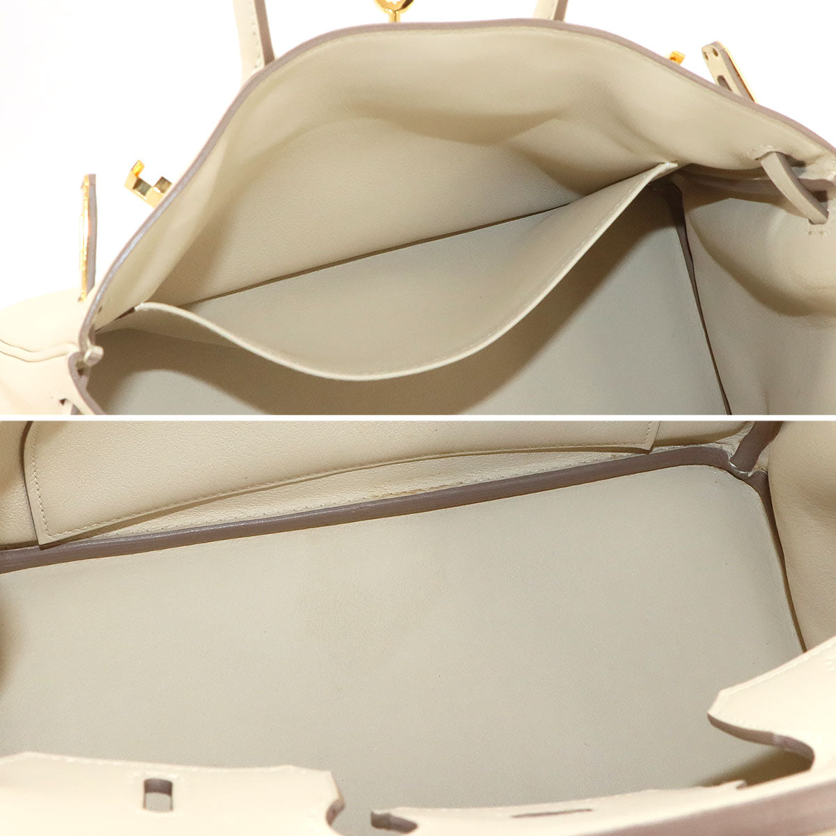Birkin 25 Hand Bag Veau Swift Craie X Purse