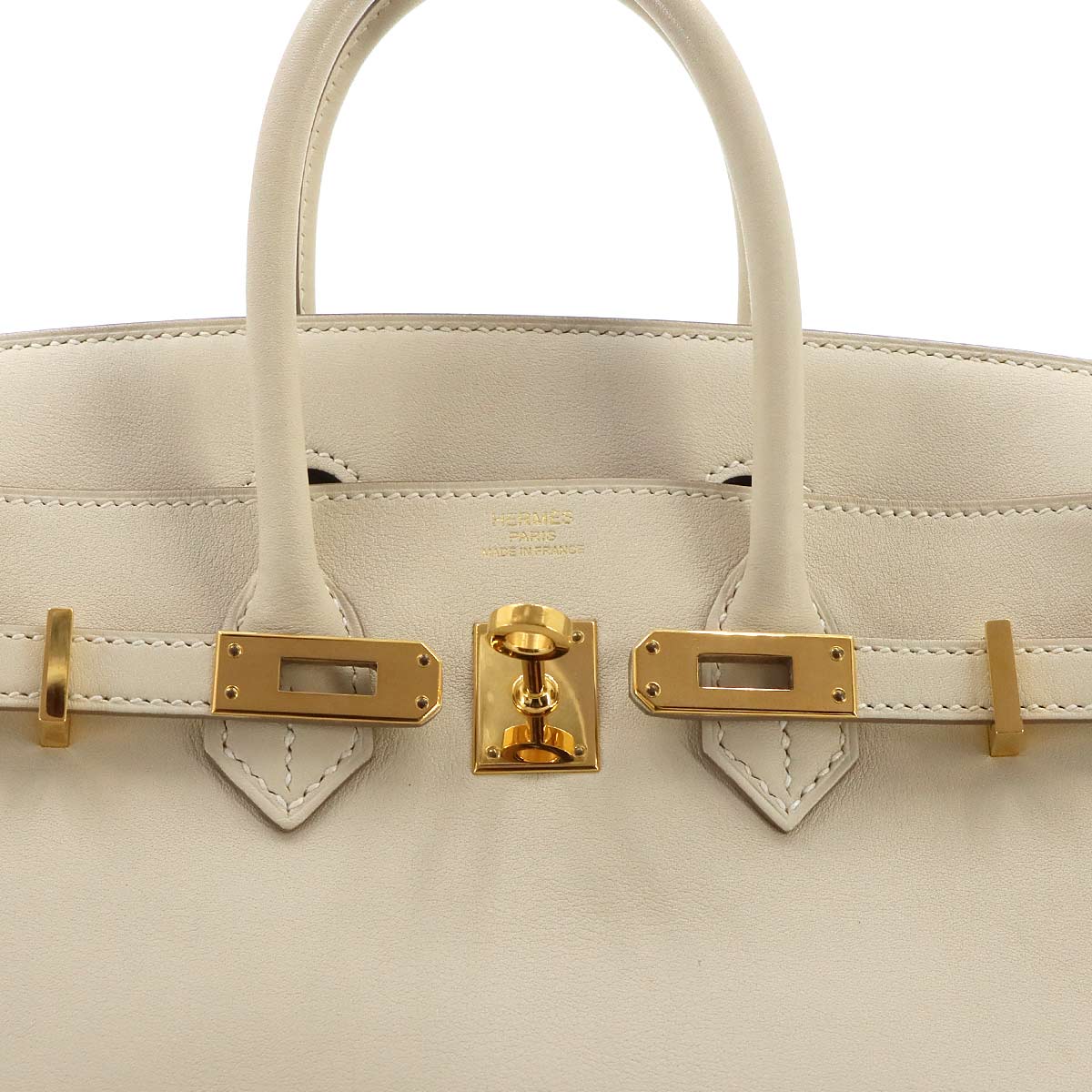 Birkin 25 Hand Bag Veau Swift Craie X Purse