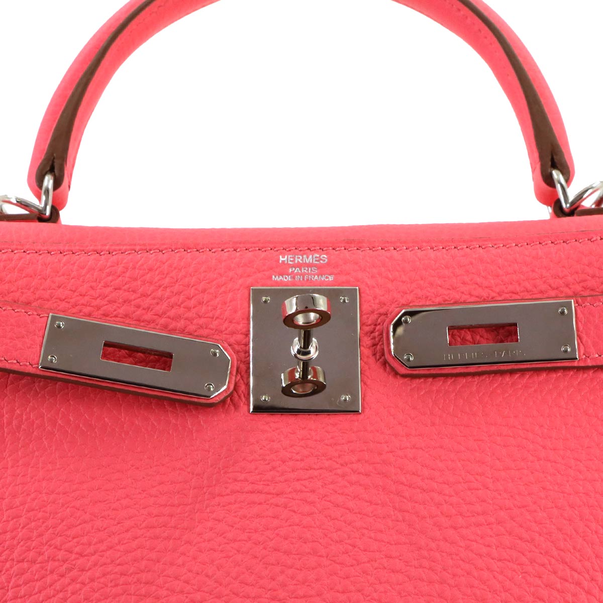 Kelly 28 2way Hand Shoulder Bag Veau Togo Rose Lipstick Purse