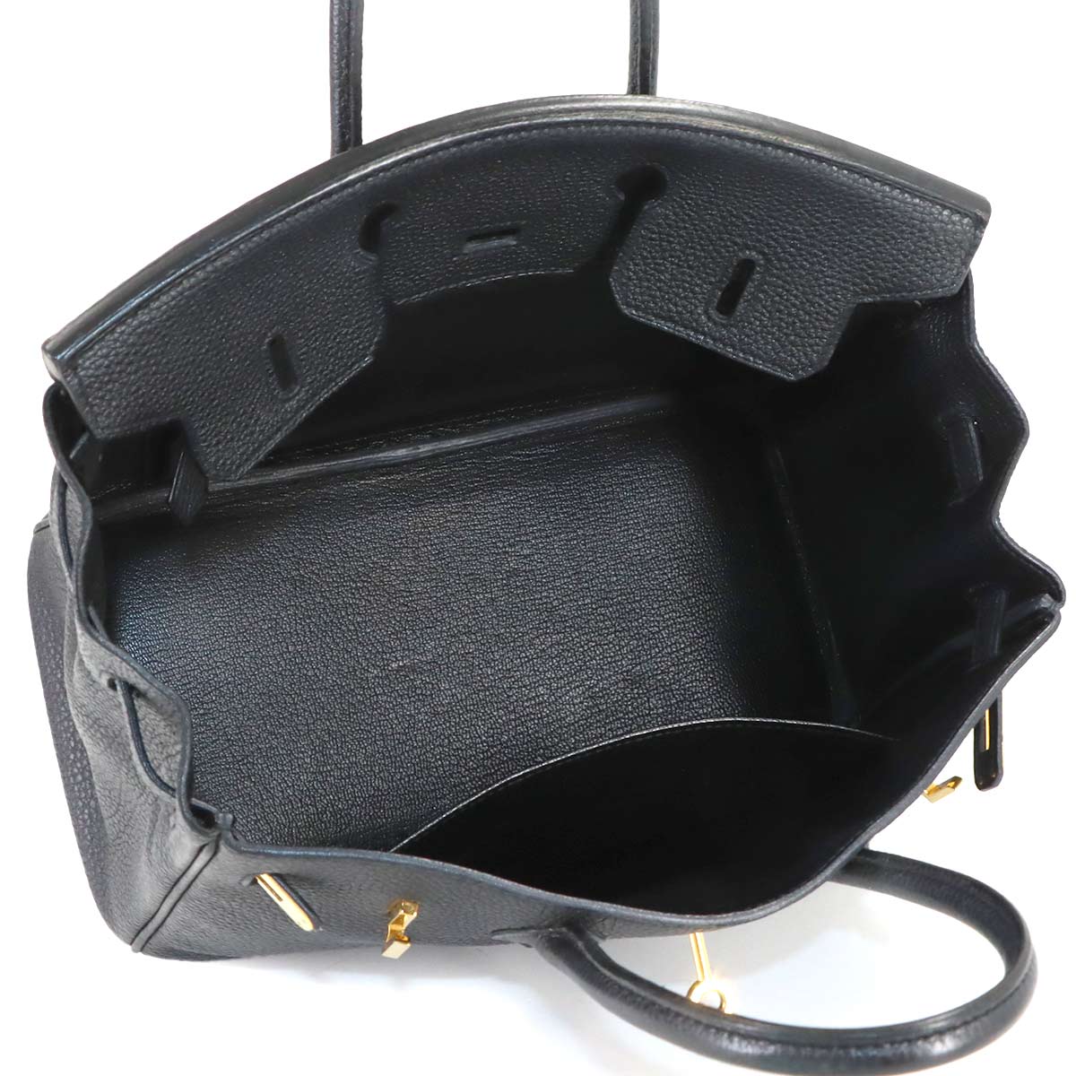 Birkin 25 Veau Togo Black Hand Bag Purse