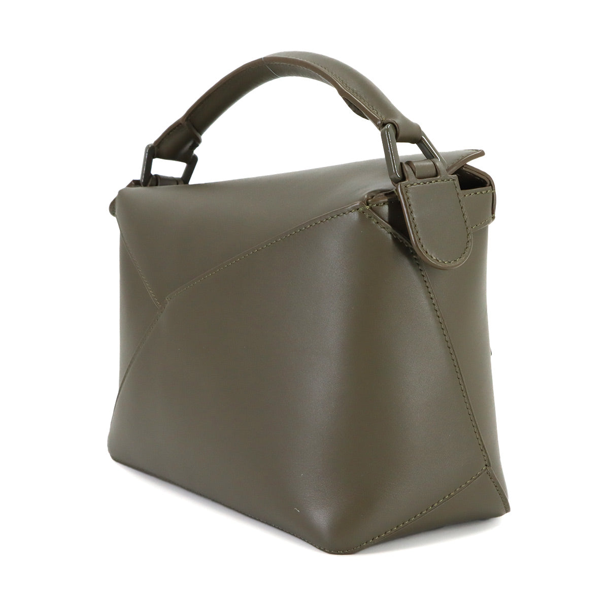 Pazzle Bag Small Hand Shoulder Bag Leather Khaki Purse