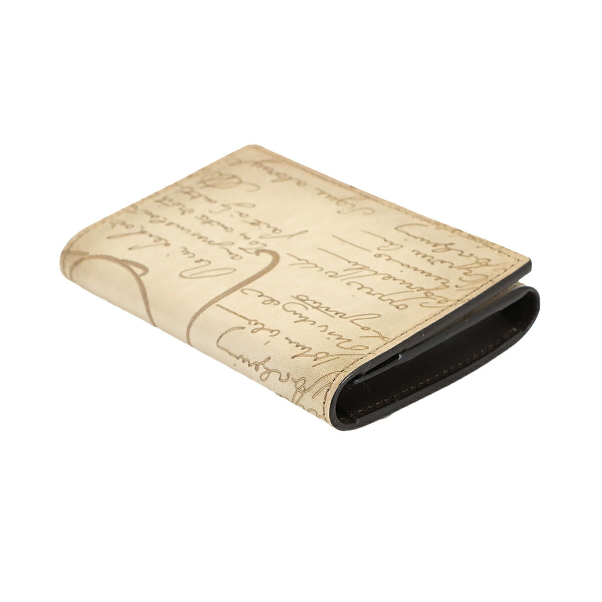 Calligraphy IMBUIA Card Case Holders Venezia Leather Beige