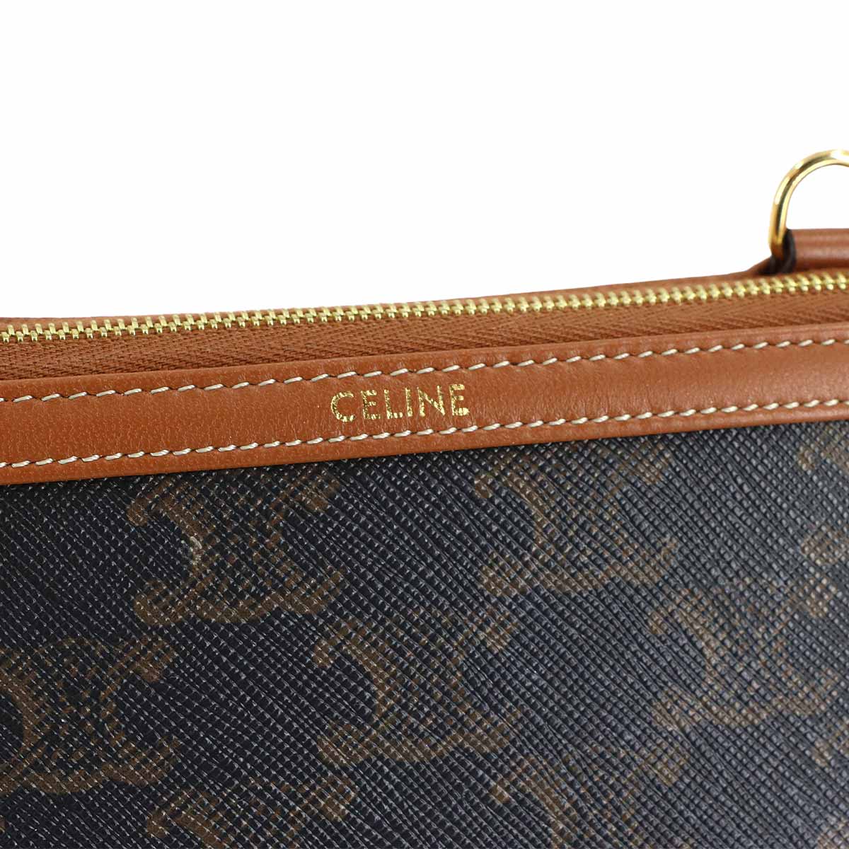 Triomphe Chain Shoulder Bag PVC Leather 10E382CBX