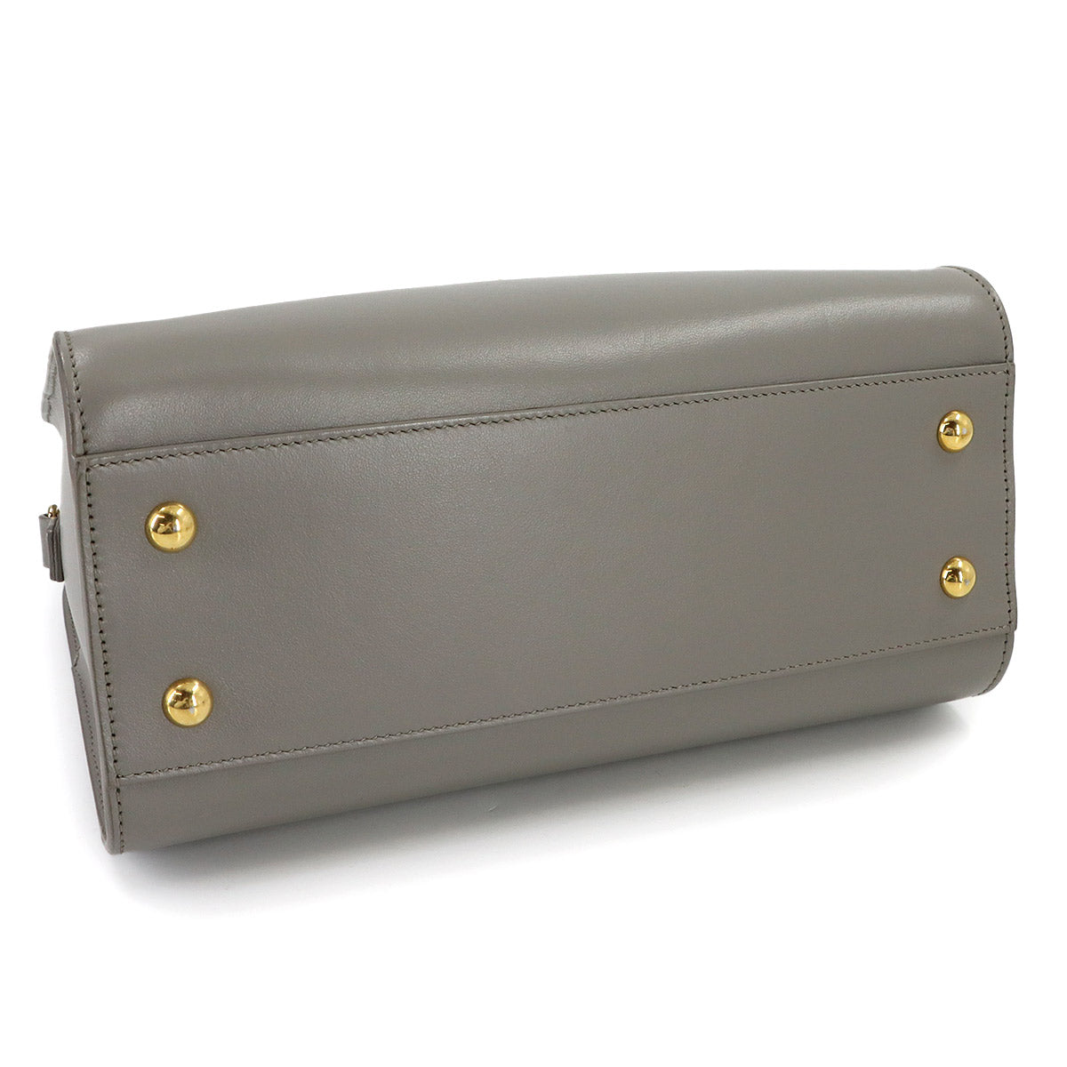 Baby Cabas Hand Shoulder Bag Leather Gray 568853