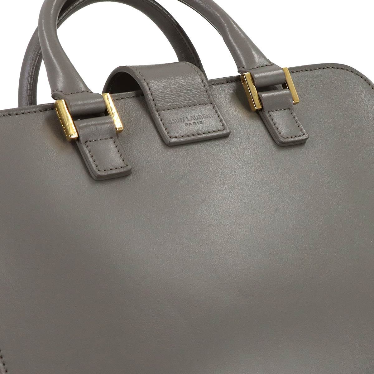Baby Cabas Hand Shoulder Bag Leather Gray 568853