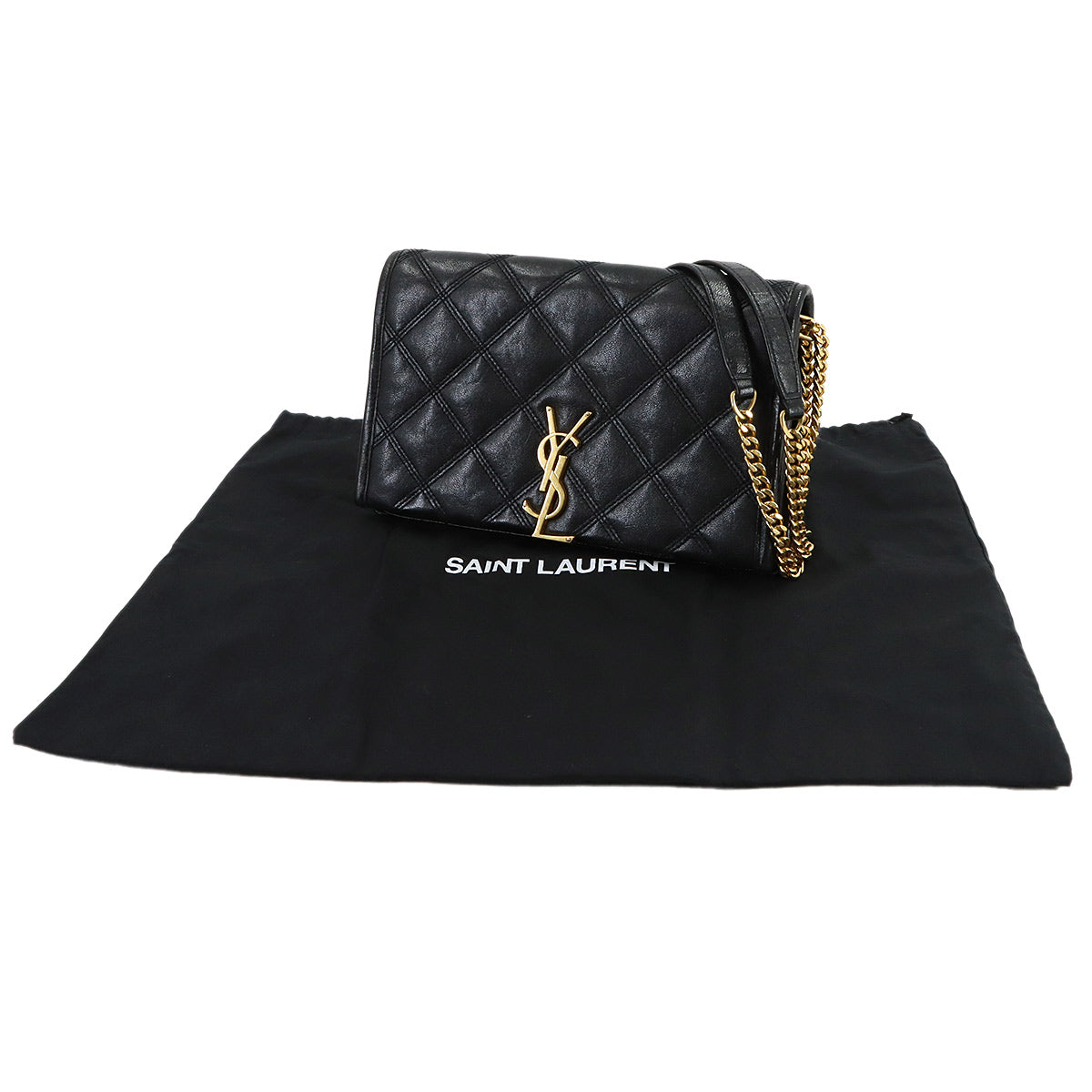Becky Chain Wallet Leather Black 585031 Purse