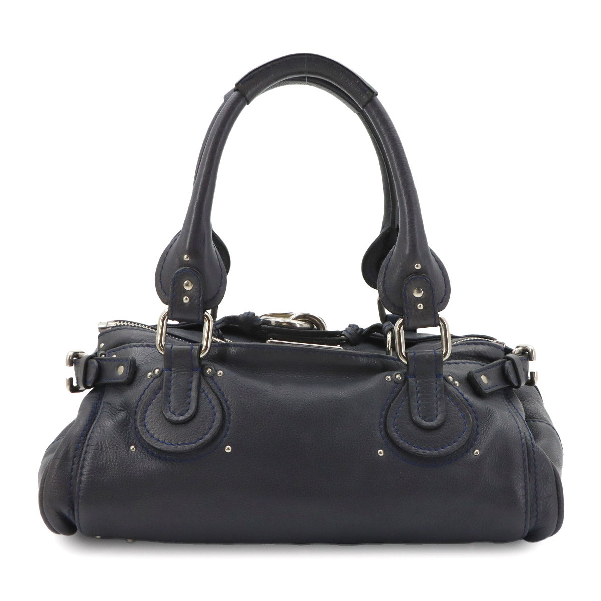 Paddington Hand Bag Leather Navy Purse