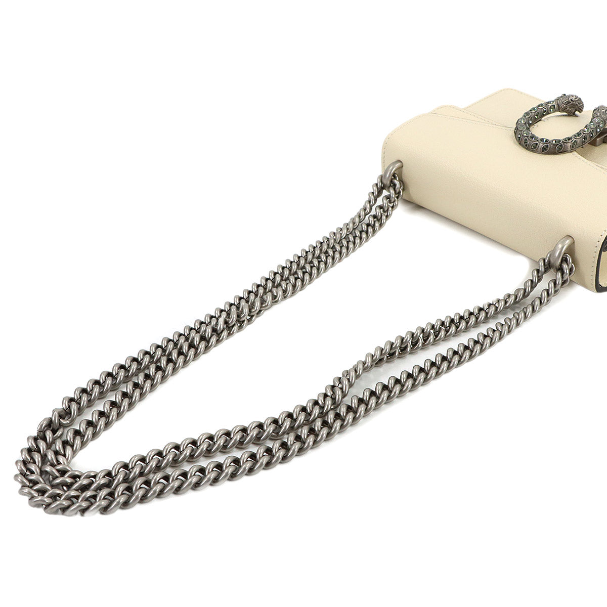 Dionysus Chain Shoulder Bag Leather White 421970