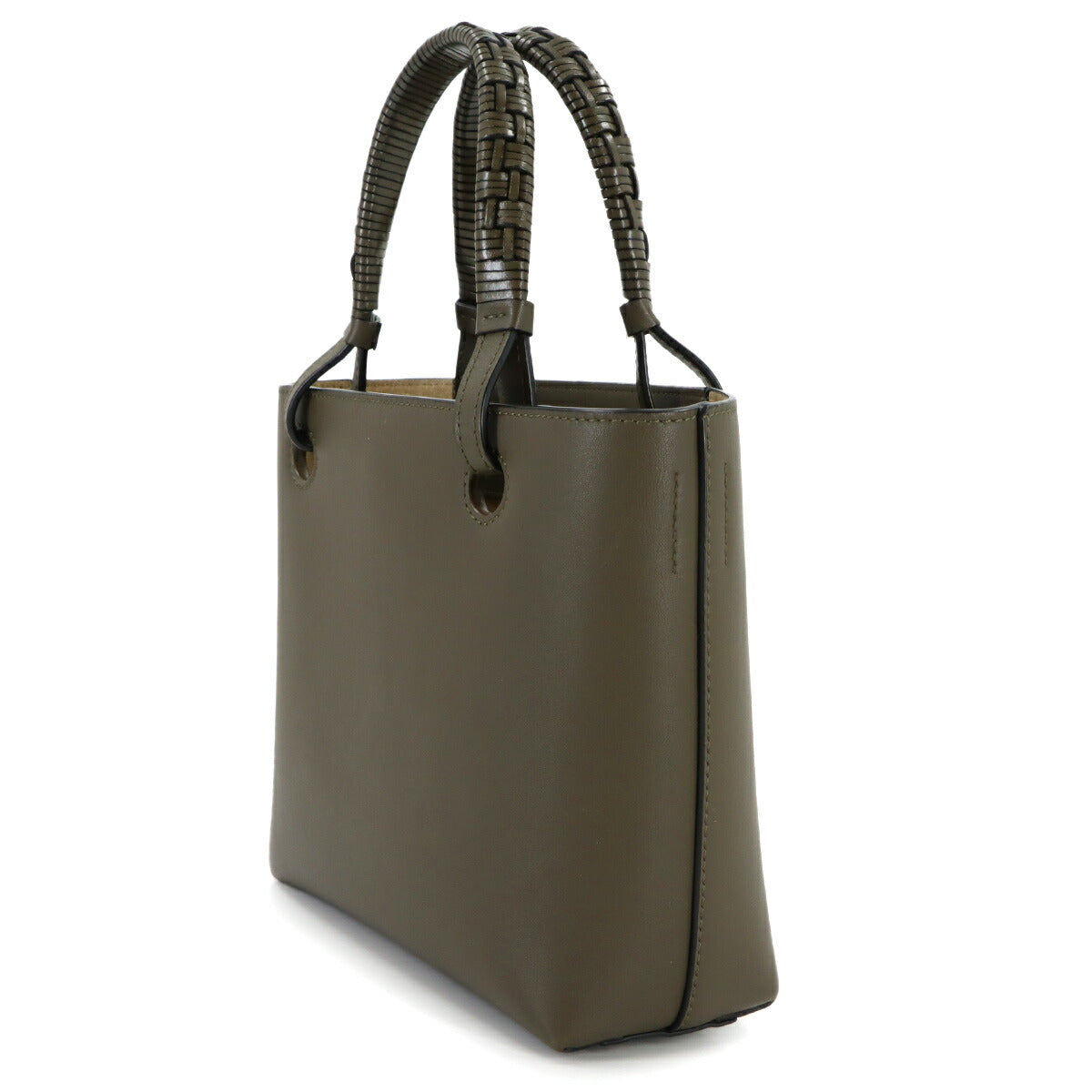 Anagram Mini Tote Shouder Bag Leather Khaki Purse