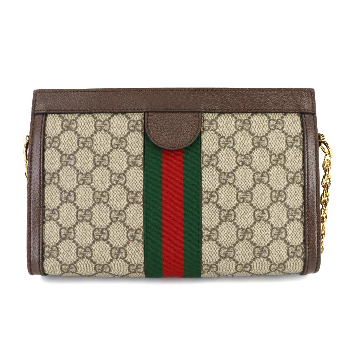 Ophidia Small Shoulder Bag GG Supreme Leather Beige Brown 503877