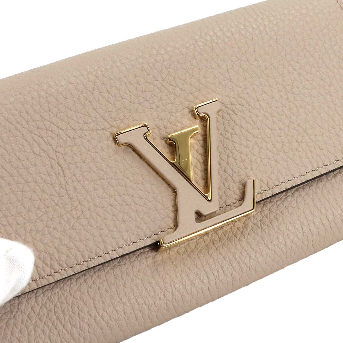 Capucines Long Wallet Taurillon Leather Pebble M61249