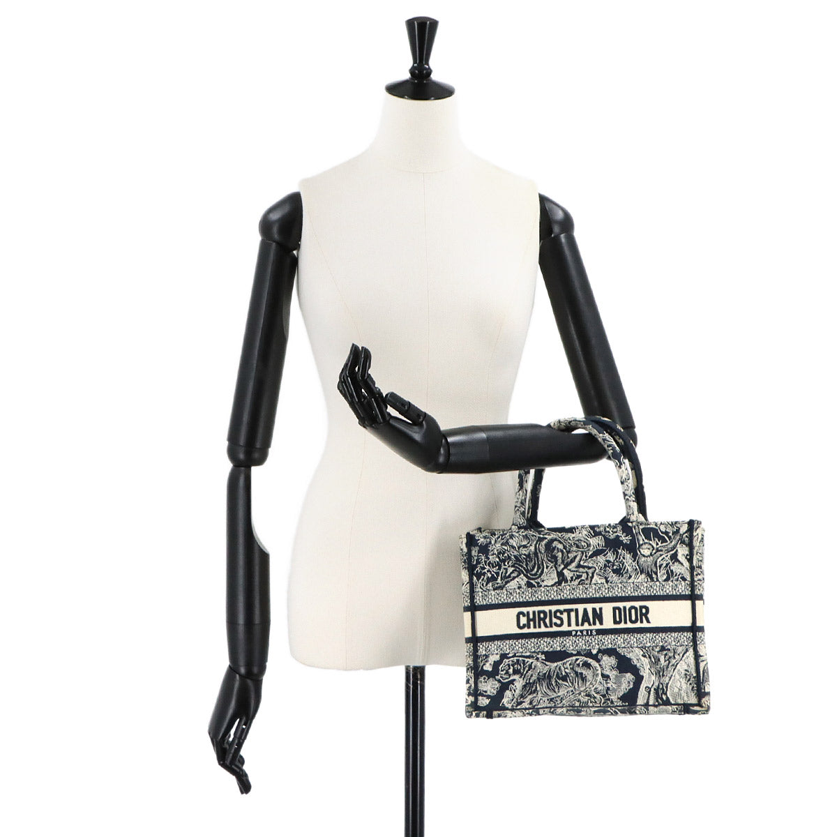 Toile De Jouy Reverse Book Tote Small Bag Canvas