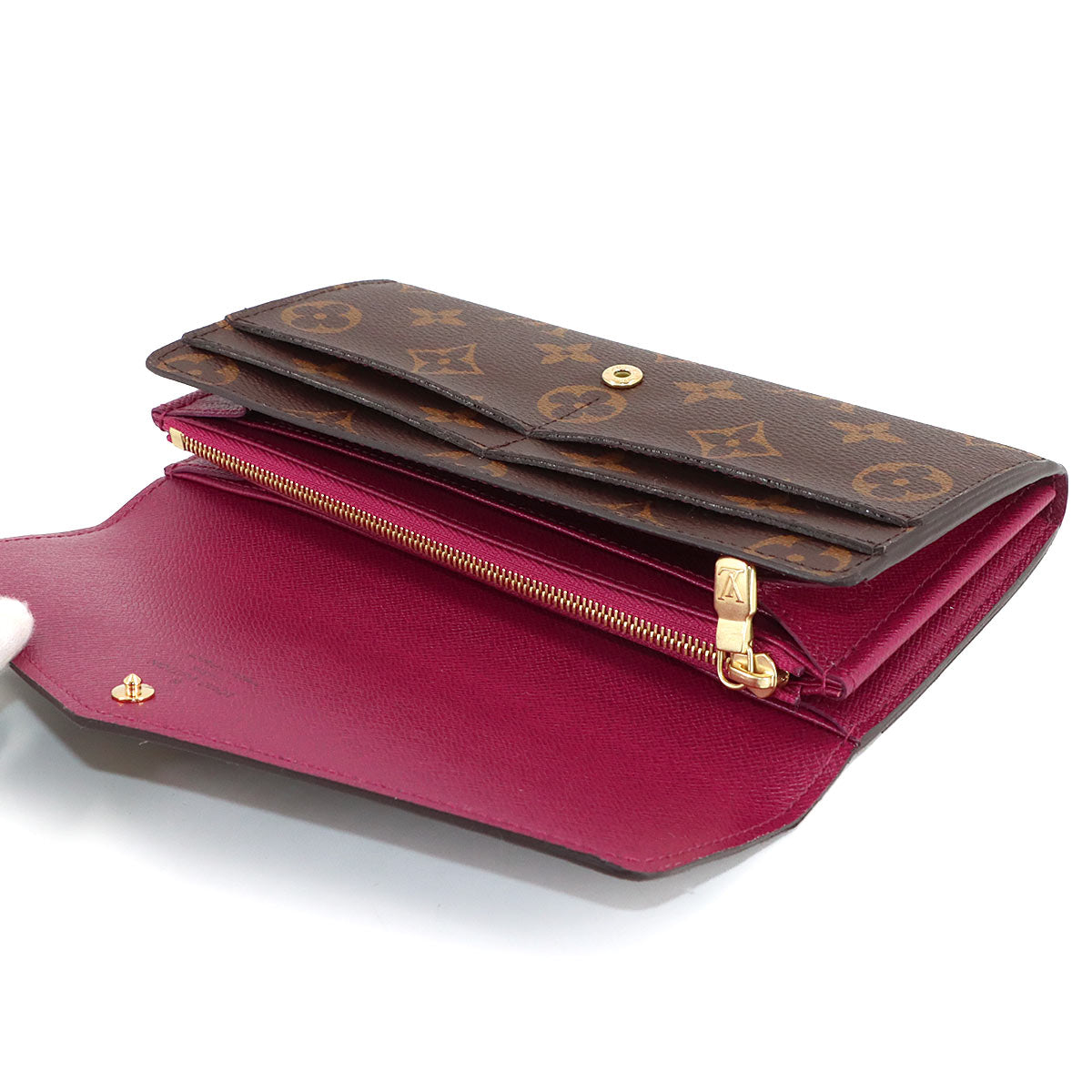 Monogram Sarah Wallet Brown Fuschia M62234 Purse