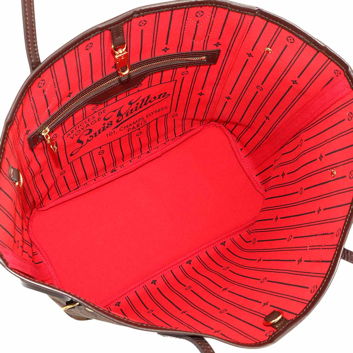 Damier Neverfull MM Tote Bag Ebene Cerise N51105 Purse