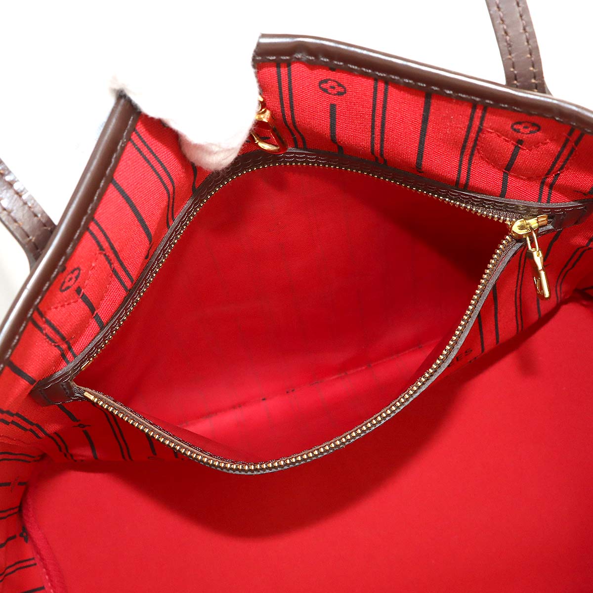 Damier Neverfull MM Tote Bag Ebene Cerise N51105 Purse