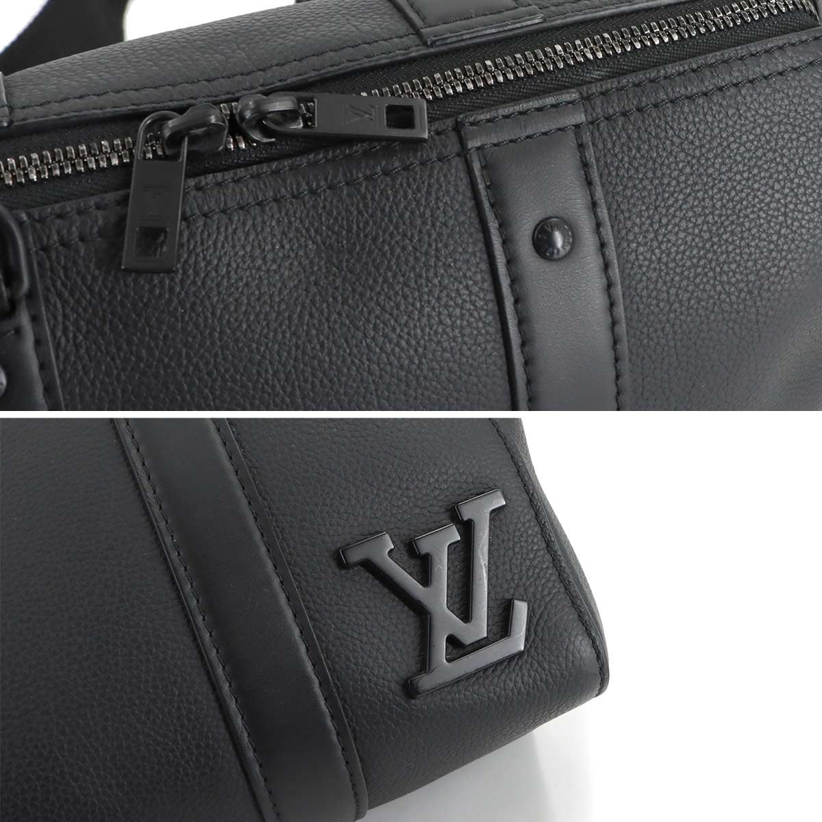 City Keepall Shoulder Bag Leather Black M59255 Purse