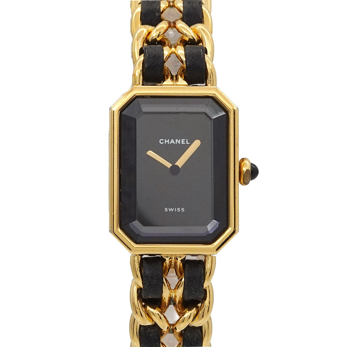 Premiere Size L H0001 Vintage Quartz Black Dial Ladies Watch