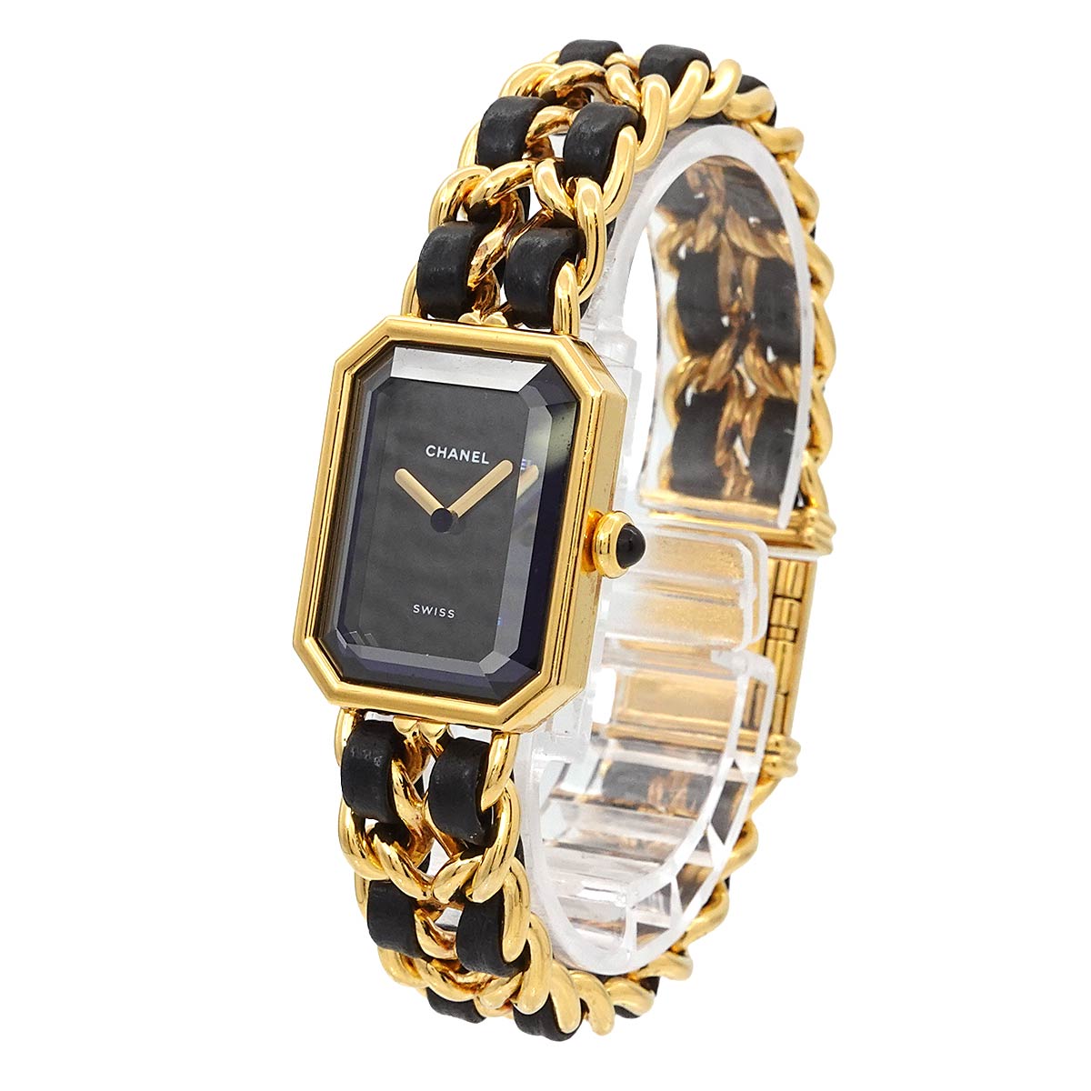 Premiere Size L H0001 Vintage Quartz Black Dial Ladies Watch