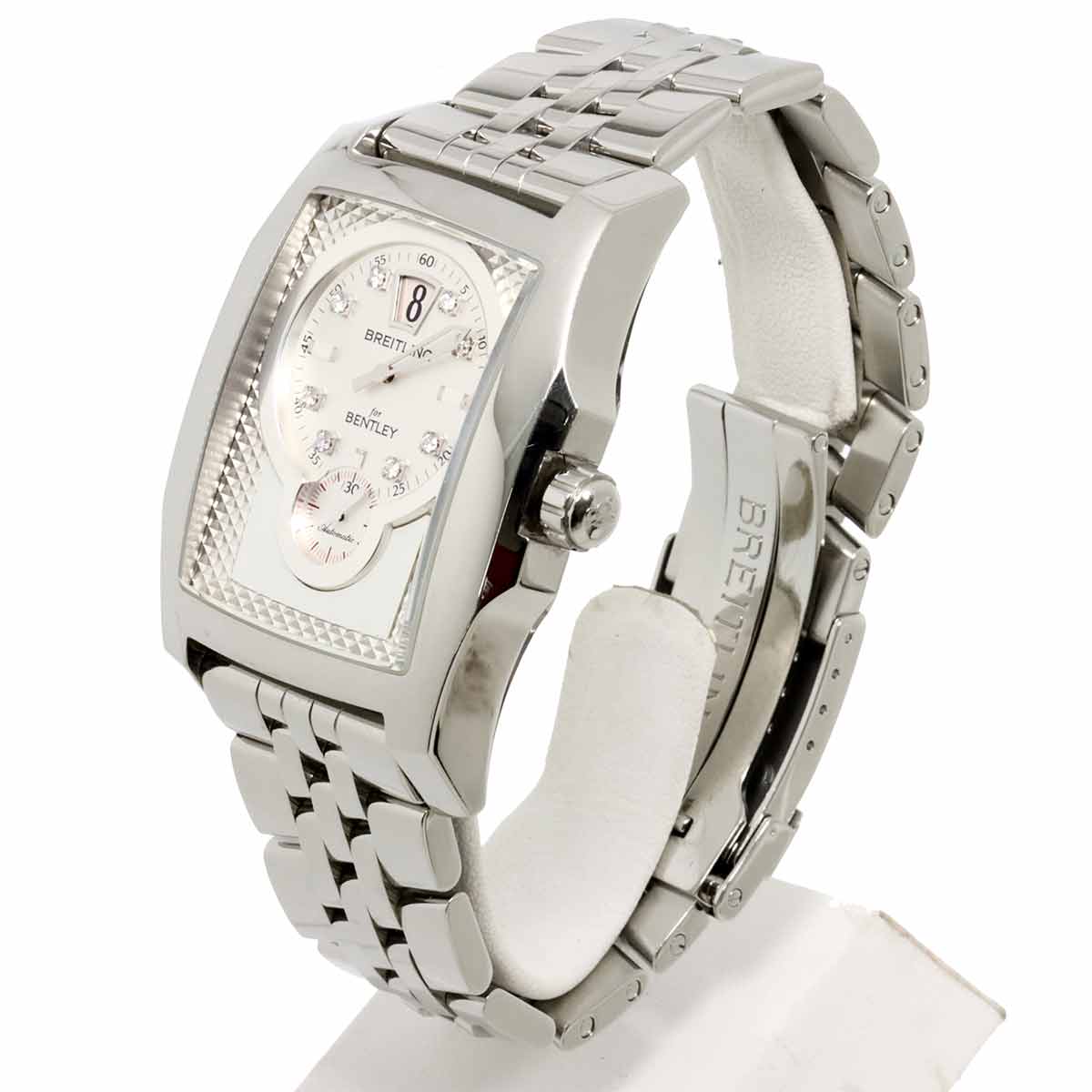 Bentley Flying B A28362 8P Diamond Silver Dial Mens Watch