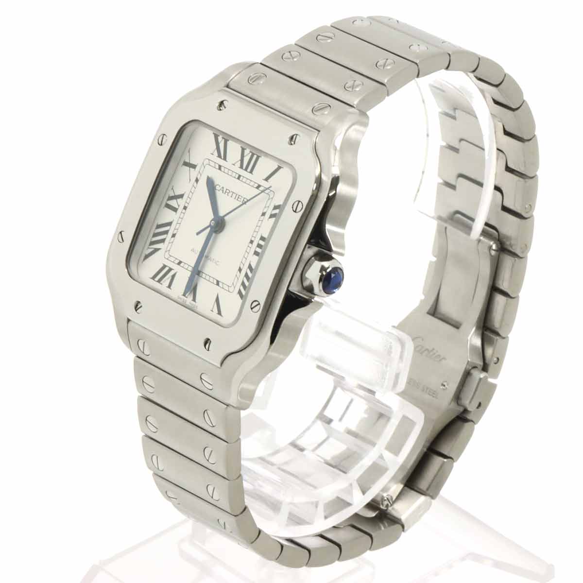 Santos De Cartier WSSA0029 Automatic Silver Dial Boys Watch