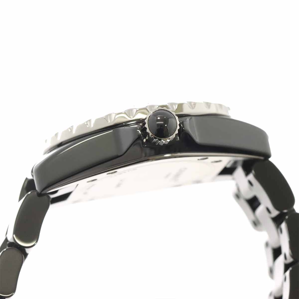 J12 33mm H0949 Diamond bezel Ceramic Date Black Dial Ladies