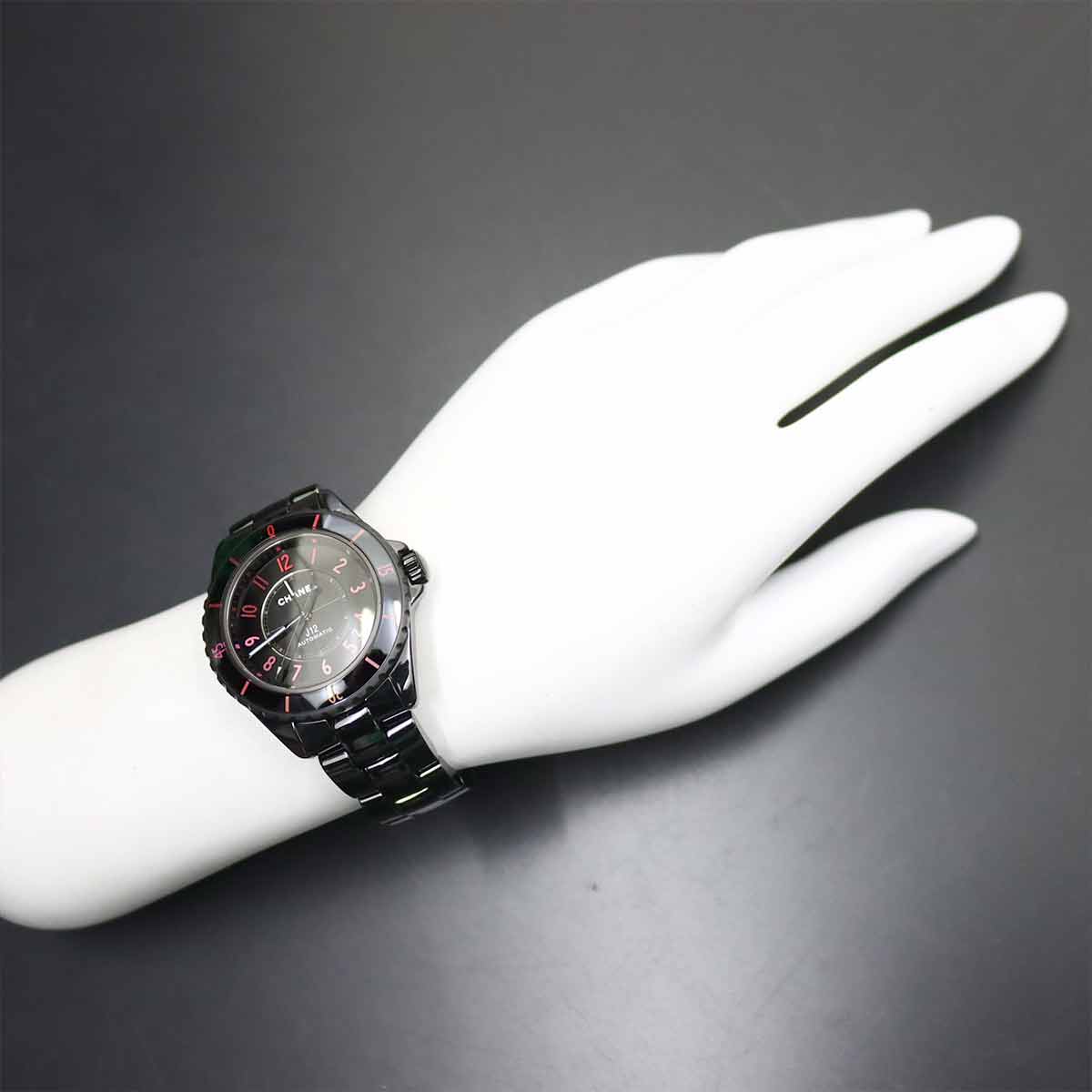 J12 38mm BLUSH H10312 Ceramic Automatic Black Dial
