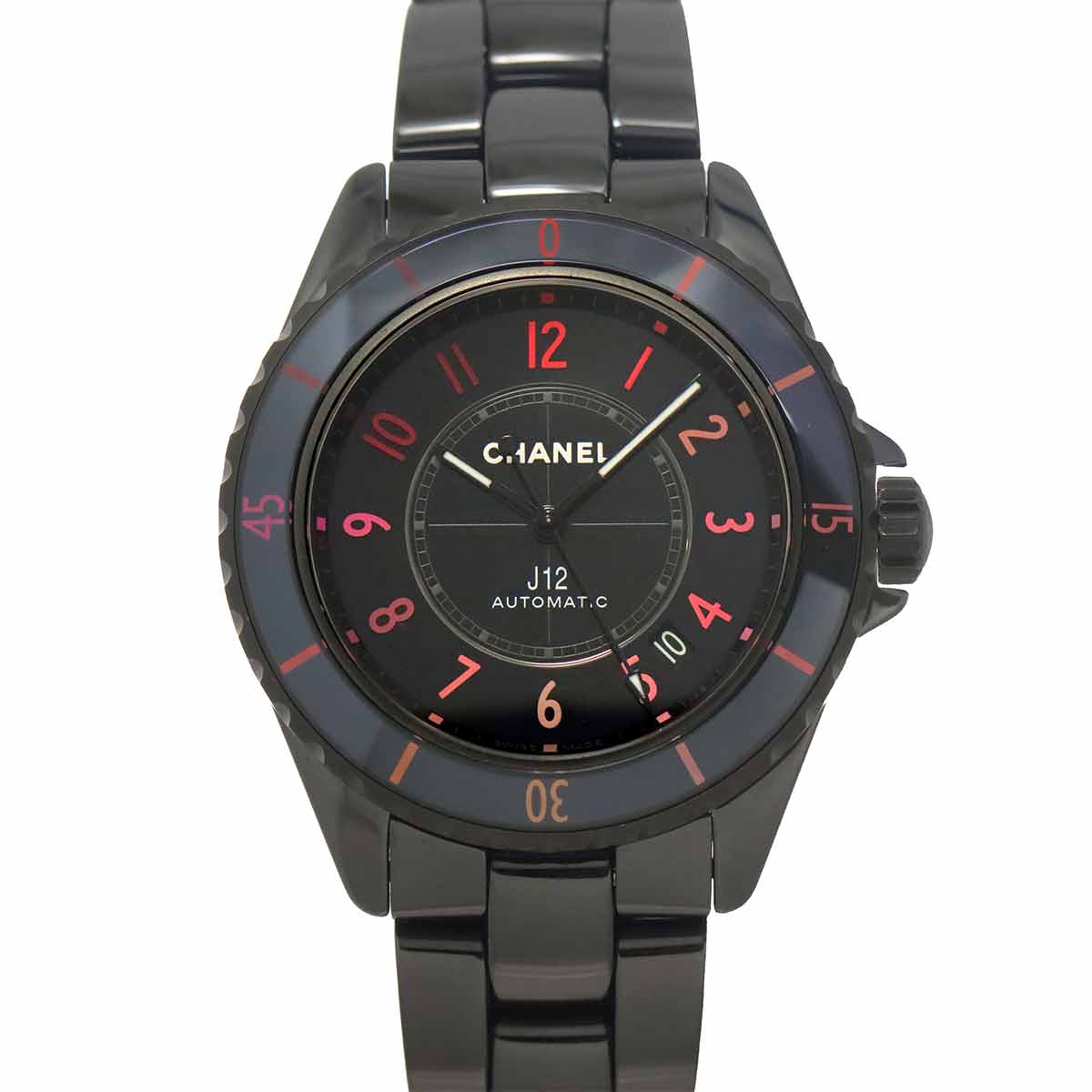 J12 38mm BLUSH H10312 Ceramic Automatic Black Dial