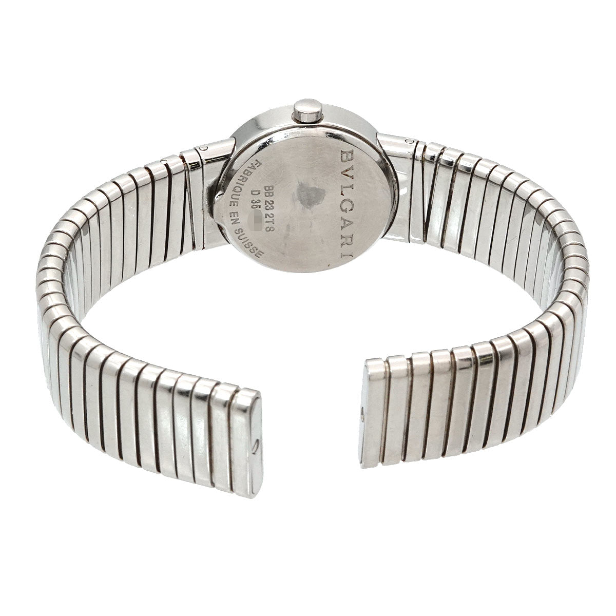 BVLGARIBVLGARI Tubogas BB232TS 12P Diamond Black Dial Ladies