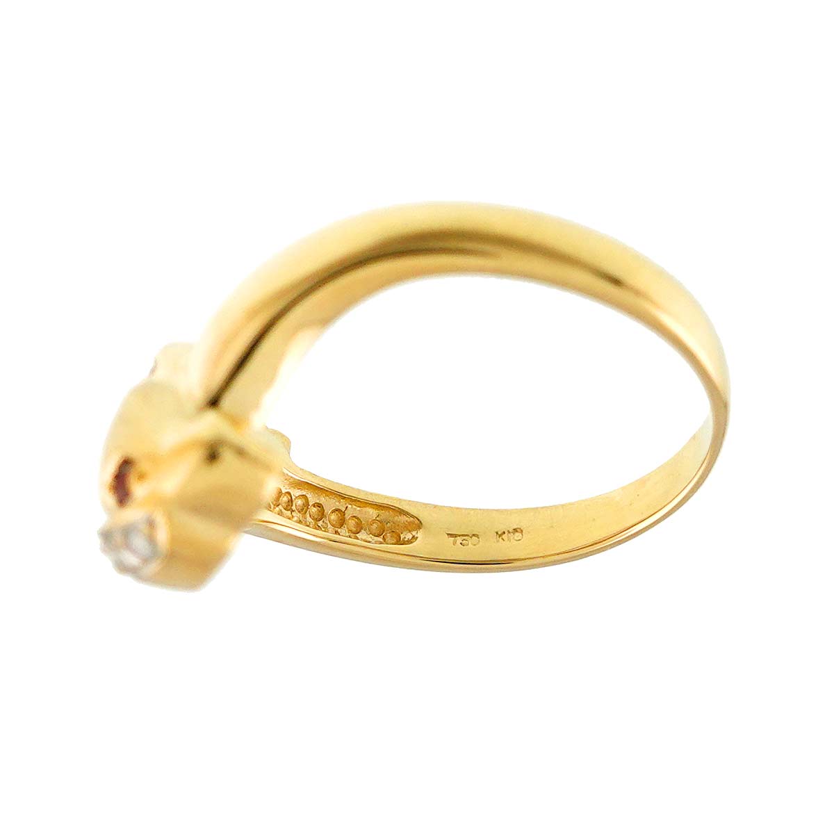 Multi Stone 1.50ct Diamond 0.24ct Ring 18K YG 750 Size6(US)