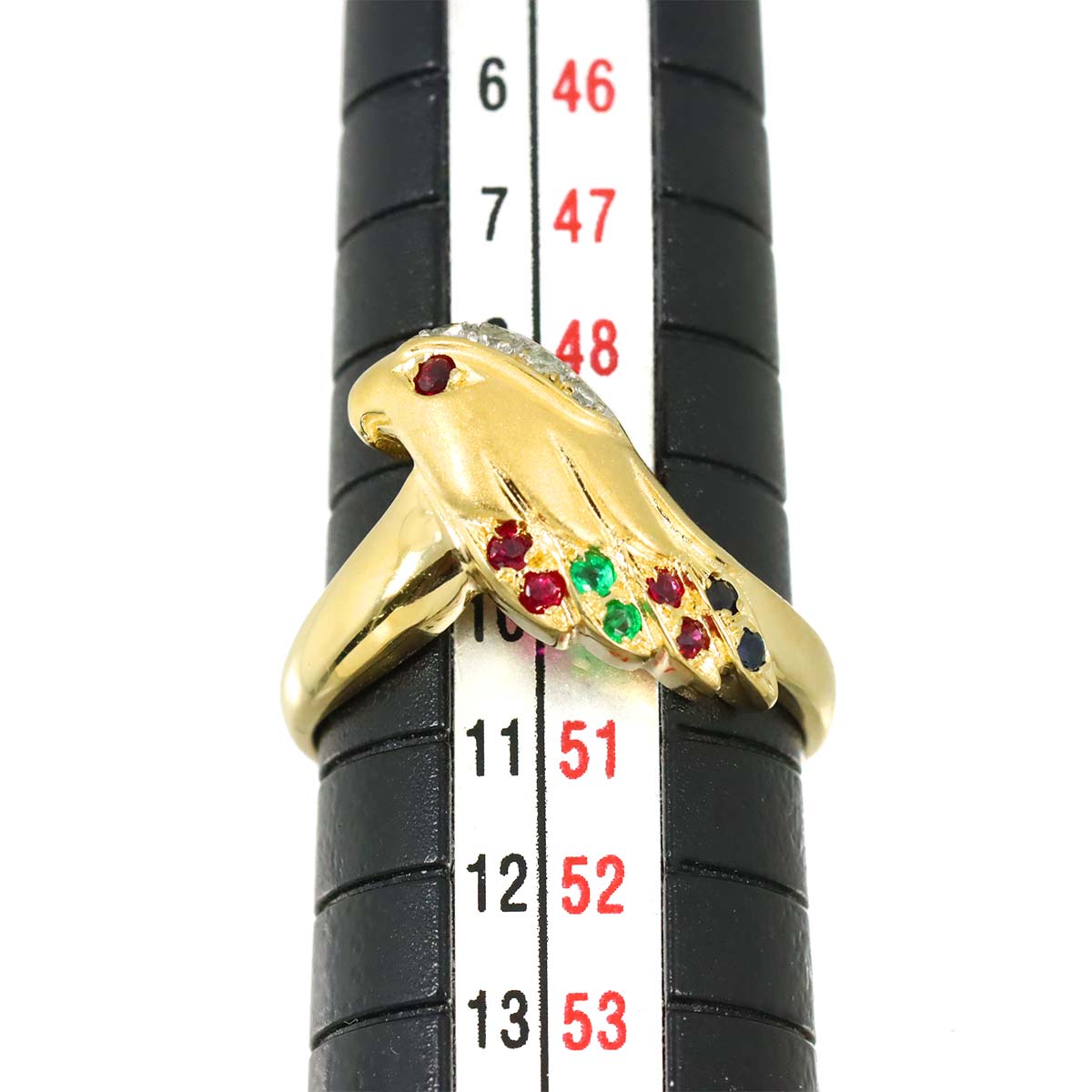 Multi Stone 1.50ct Diamond 0.24ct Ring 18K YG 750 Size6(US)
