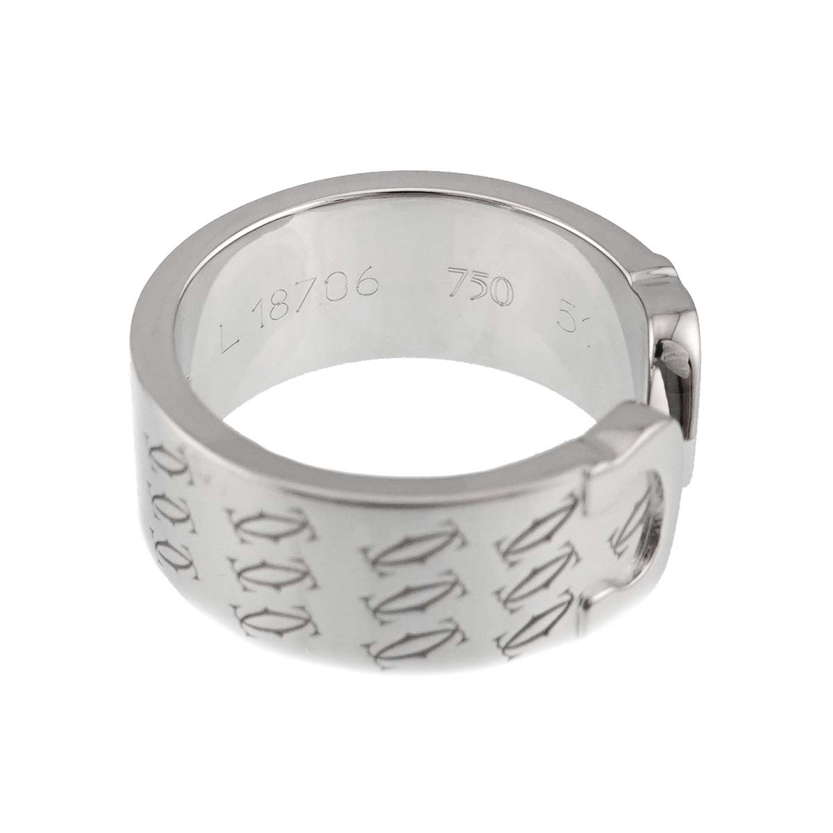 C2 Ring 18K White Gold 750 size50 5.25-5.5(US)