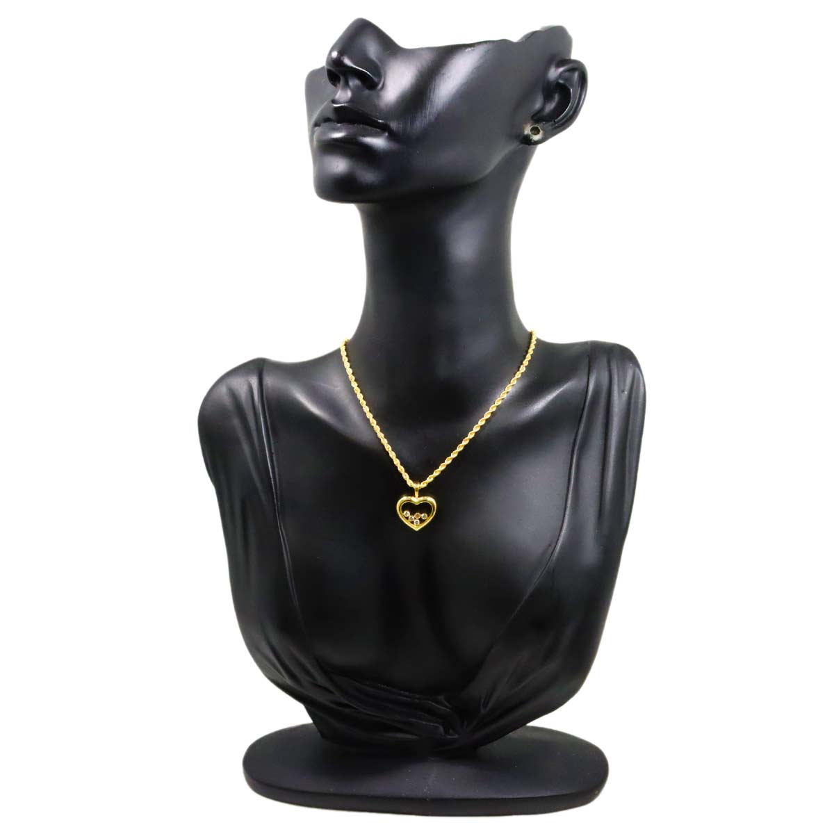 Happy Diamond Heart Necklace 18K Yellow Gold 750